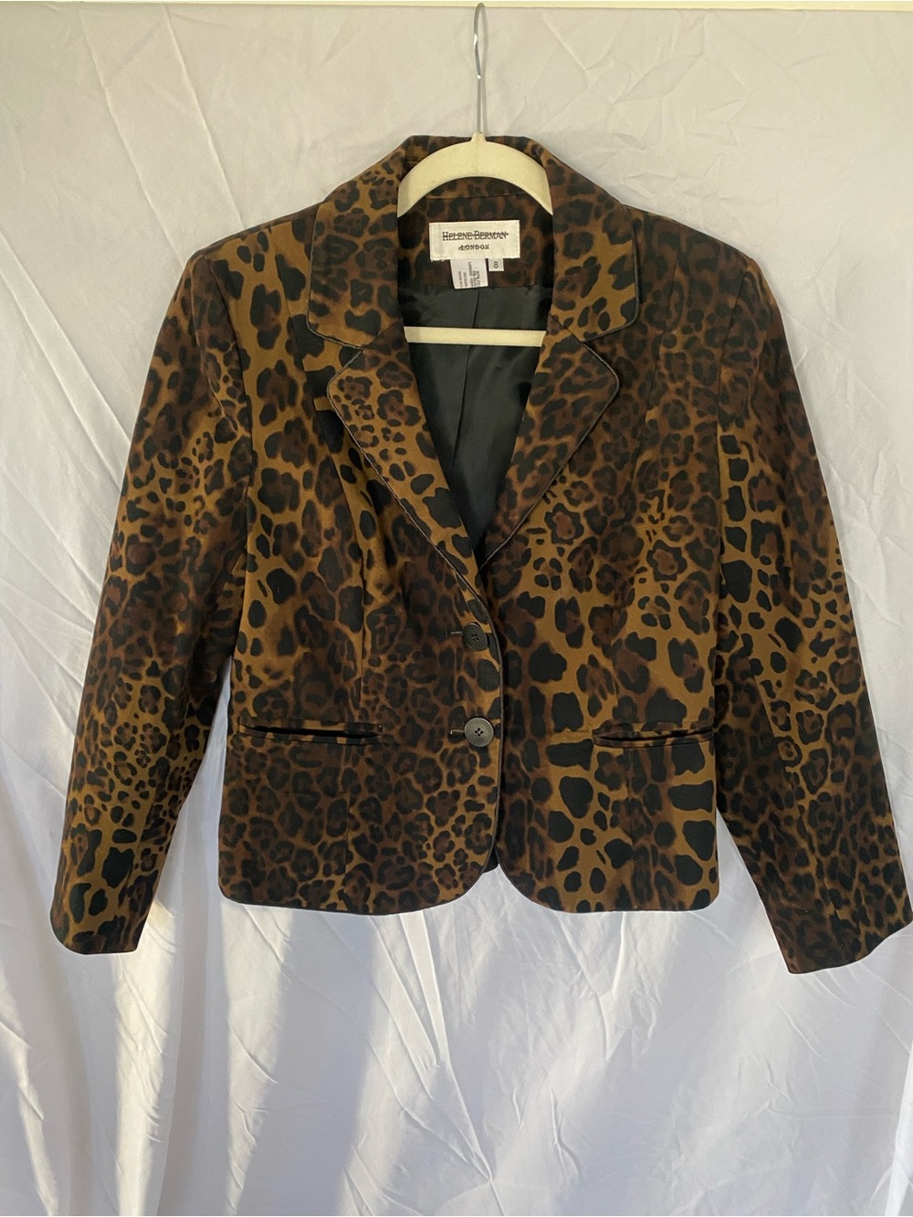 Helene Berman Leopard Print Blazer - Brown & Black